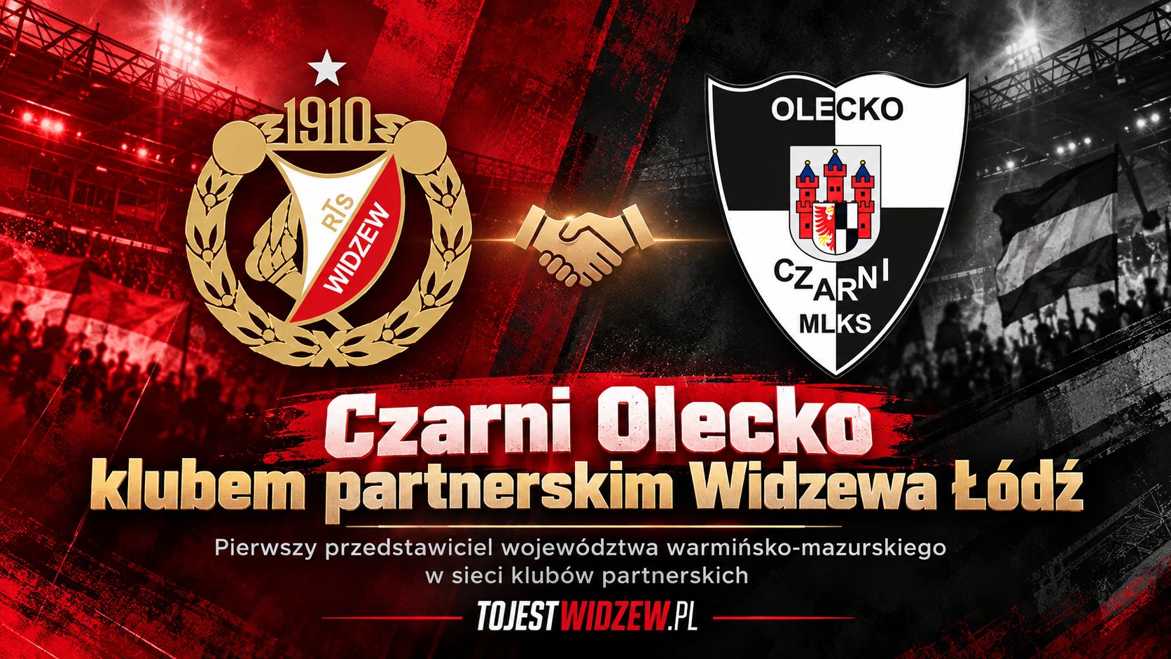 Czarni Olecko nowym klubem partnerskim Widzewa Łódź